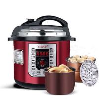全自动电饭煲2.5l3l4l5l6l8l家用预约电的压力锅多功能智能电饭煲|6L红色双胆蒸格(蒸格胆+搪瓷胆)