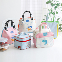 日式卡通保温包学生加厚铝膜手提便当包帆布大容量带饭包饭盒袋子