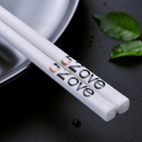 环保耐摔景德镇陶瓷筷子家用北欧风骨瓷档防霉防滑10双套装送礼|陶瓷筷[英文款]10双