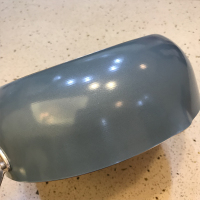 日本2至4人煎炒锅麦饭石平底炒锅深煎锅家用明火电磁炉不粘锅|24cm雾蓝(通用)+盖+灰铲