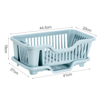 装碗筷收纳箱沥水带盖家用厨房小碗柜餐具收纳盒碗碟收纳架置碗架|无盖款蓝色加厚淘金币后