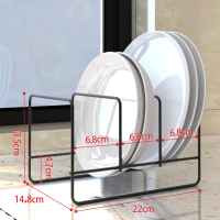碗架沥水架家用厨房置物架神器多功能凉盘子晾放碗碟架碗筷收纳盒|简约小碟架（黑）