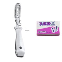 特殊家用屠宰杀猪脚卖肉专用刀工具刮去拔猪毛刀具尖刀神器剃毛除|刮毛刀带拔毛夹1个+10个刀片