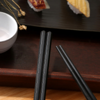 合金筷家用10双装档耐温酒店寿司餐厅日式料理尖头筷子|242mm六角如意10双