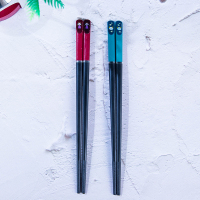 儿童筷子二段6岁女孩单双装训练家用4岁5岁7岁8岁小孩防滑宝宝筷|女孩+招财猫2双装19.8厘米