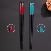 儿童筷子二段6岁女孩单双装训练家用4岁5岁7岁8岁小孩防滑宝宝筷|儿子+女儿2双装19.8厘米