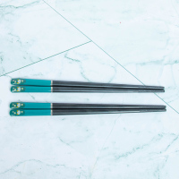 儿童筷子二段6岁女孩单双装训练家用4岁5岁7岁8岁小孩防滑宝宝筷|招财猫2双装2双装