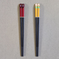 防霉儿童筷子训练3岁家用短小孩卡通宝宝防滑6岁一家3口合金筷5双|2双)短)女孩+柴犬