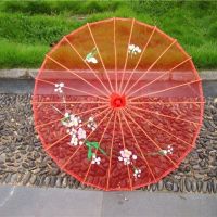 古典绢纱半透明演出舞蹈道具伞古风透明油纸伞旗袍走秀伞装饰伞|妖艳红(透明纱) 70cm升级版-实木(推荐)