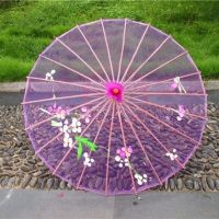 古典绢纱半透明演出舞蹈道具伞古风透明油纸伞旗袍走秀伞装饰伞|罗兰紫(透明纱) 70cm升级版-实木(推荐)