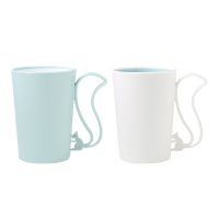 创意松鼠漱口杯可爱网红刷牙杯子学生宿舍情侣家用女生洗漱杯|[2个装:蓝色+白蓝(刷牙杯)]