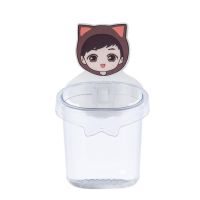 免打孔置物架卫生间浴室吸壁挂式牙具牙刷架放梳子的收纳筒架牙盒|透明王子