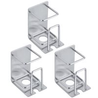 304不锈钢电动牙刷置物架漱口杯浴室免打孔墙上收纳架卫生间套装|牙膏牙刷架[3个装]