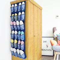 门后鞋收纳挂袋整理袋墙挂式挂袋杂物储物袋衣柜墙上多层布袋