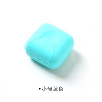 创意可爱旅行香皂盒带锁扣糖果色香皂盒防水防漏肥皂盒手工香皂盒|智慧蓝 一个装(小号)