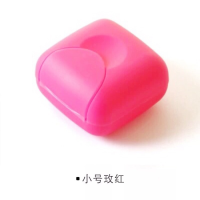 创意可爱旅行香皂盒带锁扣糖果色香皂盒防水防漏肥皂盒手工香皂盒|玫红色 一个装(大号)