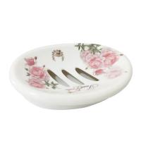 欧式双层沥水香皂盒无盖创意时尚大号仿瓷塑料密胺椭圆肥皂盒浴室|椭圆皂盒