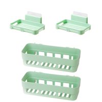 沥水肥皂盒免打孔香皂盒壁挂式卫生间学生宿舍浴室置物架家用皂托|北欧绿 5个皂盒
