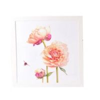 浴室衣服置物架可折叠壁画衣服收纳柜小卫生间收纳神器免打孔壁挂|牡丹花40x40