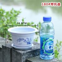 塑料花盆加厚花盆特大号防陶瓷花盆育苗盆绿萝盆栽植物果树盆|白色[180型] 5个盆+赠品+工具