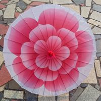 舞蹈伞 演出伞跳舞伞 旗袍秀 古风伞 茉莉花伞广场舞走秀伞古典伞|玫红色MLH 精选升级实木大号(加布袋)