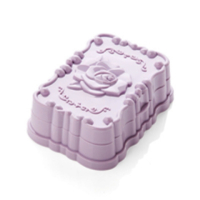 创意居家玫瑰花带盖防水香皂盒 卫生间沥水皂托肥皂盒|香芋紫 4个装[值]