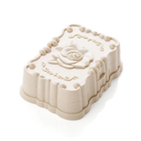 创意居家玫瑰花带盖防水香皂盒 卫生间沥水皂托肥皂盒|米色 1个装【试用】