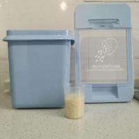 装米桶20斤30斤装家用米盒米缸米面收纳箱储米箱密封桶防潮防虫|蓝色20斤米桶 赠量米杯1个