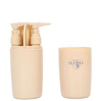 户外旅行便携洗漱杯套装出差旅游牙膏牙刷收纳盒分装瓶洗漱6件套|标准四件套淡粉色