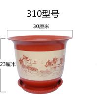花盆大号特大号种花兰花月季树脂塑料仿陶瓷果树花盆|310型(口径3023.5) 2个装(送托盘+赠品)