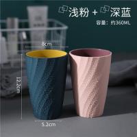 洗漱口杯家用刷牙杯子牙桶创意可爱牙缸杯套装一对情侣牙刷杯|[2个装]浅粉+深蓝