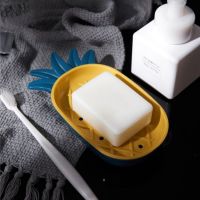 创意菠萝香皂盒可爱肥皂盒架沥水卫生间收纳盒置物架皂盒大号|菠萝皂盒[黄色] 2个