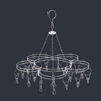 不锈钢晾衣架夹子儿童晾衣服晒衣架晾袜子架夹袜子衣架多功能衣架|加厚梅花形20夹