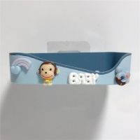 儿童肥皂盒吸壁式可皂卫生间吸盘免打孔沥水皂架壁挂|猴子款