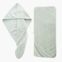 干发帽女加厚吸水速干长短发洗头包头擦头发毛巾浴帽|干发帽+大毛巾灰色