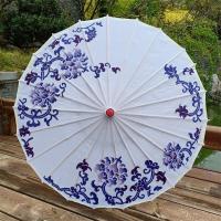 中国风油纸伞吊顶装饰伞古典舞蹈伞拍照道具伞经典工艺伞旗袍走秀|青花瓷1 直径84cm加布袋