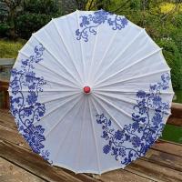 中国风油纸伞吊顶装饰伞古典舞蹈伞拍照道具伞经典工艺伞旗袍走秀|青花瓷2 直径70cm加布袋