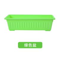 抢!种菜盆阳台家用花盆种花种菜箱花架特价特大号长方形塑料盆|绿色盆不带托盘 大号