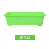 抢!种菜盆阳台家用花盆种花种菜箱花架特价特大号长方形塑料盆|绿色盆不带托盘 特大号