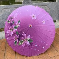 舞蹈伞手工伞工艺伞跳舞伞道具古装拍照绸布伞油纸伞吊顶伞|紫色妖姬 伞面直径82cm+中国结+伞袋