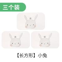 硅藻泥皂托香皂盒硅藻土肥皂盒卫生间吸水垫杯托杯垫|【长方形】小兔3个装