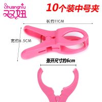 特价加厚夹子大小号防风夹塑料衣服夹晒被子夹晾衣夹衣架|中号[10个装]颜色随机