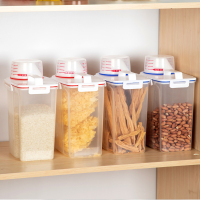 米桶家用小号密封防潮防虫装五谷杂粮面粉桶储存罐收纳盒10斤米箱|1.5L[4个装]双垫圈四卡扣[防虫防潮]