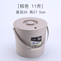 茶渣桶茶桶废水桶功夫茶具配件客厅茶台垃圾桶家用小号过滤茶水桶|圆形提盖式11升卡其(无赠品)