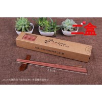 鸡翅木筷子家用实木家庭装10双装无漆无蜡木质中式红木快子|红檀木20双[贰盒]