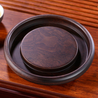 黑檀实木茶壶垫壶承隔热茶座茶壶架功夫茶具壶托养壶垫茶道零配件|黑檀壶承简约款(特大号)