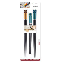 儿童筷子二段小孩8岁家用幼儿园5岁创意个性可爱合金筷单人装卡通|一家三口装长24.3cm短19.8cm