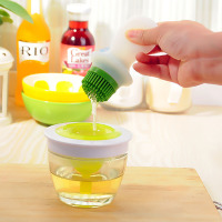 耐高温硅胶刷烧烤刷烘焙控油刷子烤肉自带盛油瓶油刷厨房油刷瓶|硅胶油刷[加入收藏优先发