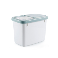 塑料家用米桶20斤装装米箱防潮防虫15斤装小号面粉收纳箱大号米缸|青色25斤北欧蓝
