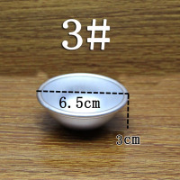 制作雪媚娘工具球型蛋糕模具果冻模阳极浅半圆diy雪莓娘模布丁模|[2只装]3#(宽6.5*3cm)